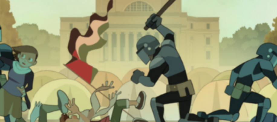 If You Want a Picture of the Future, Imagine a Cop Kneeling on a Black Man and a White Woman (Wearing a Covid Mask) Forever